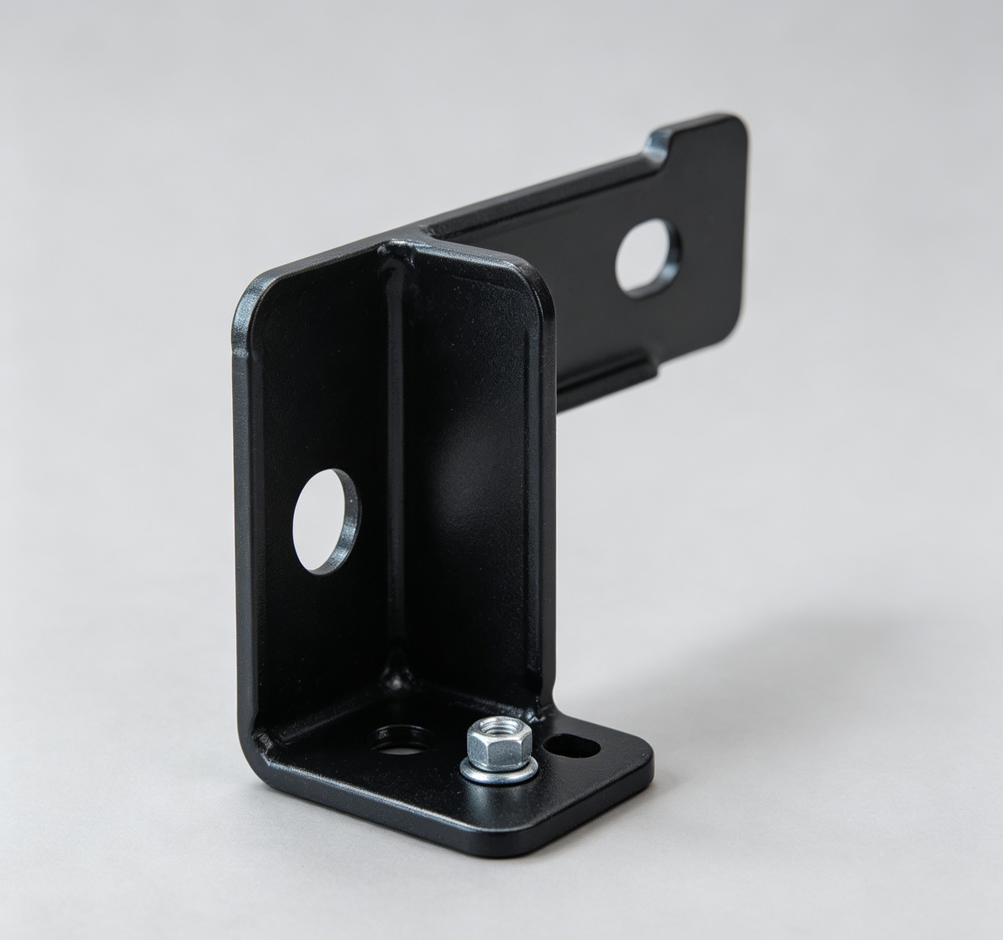 Precision formed L-shaped metal bracket